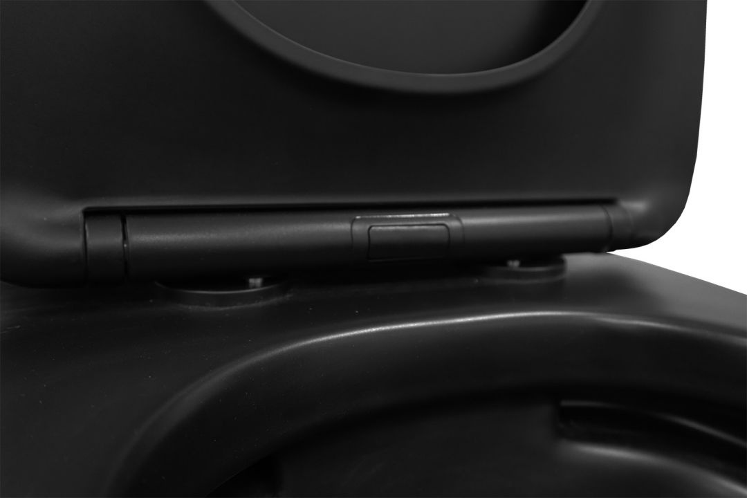 Унитаз Azario Black Queen AZ-8380 Безободковый Выпуск Горизонтальный